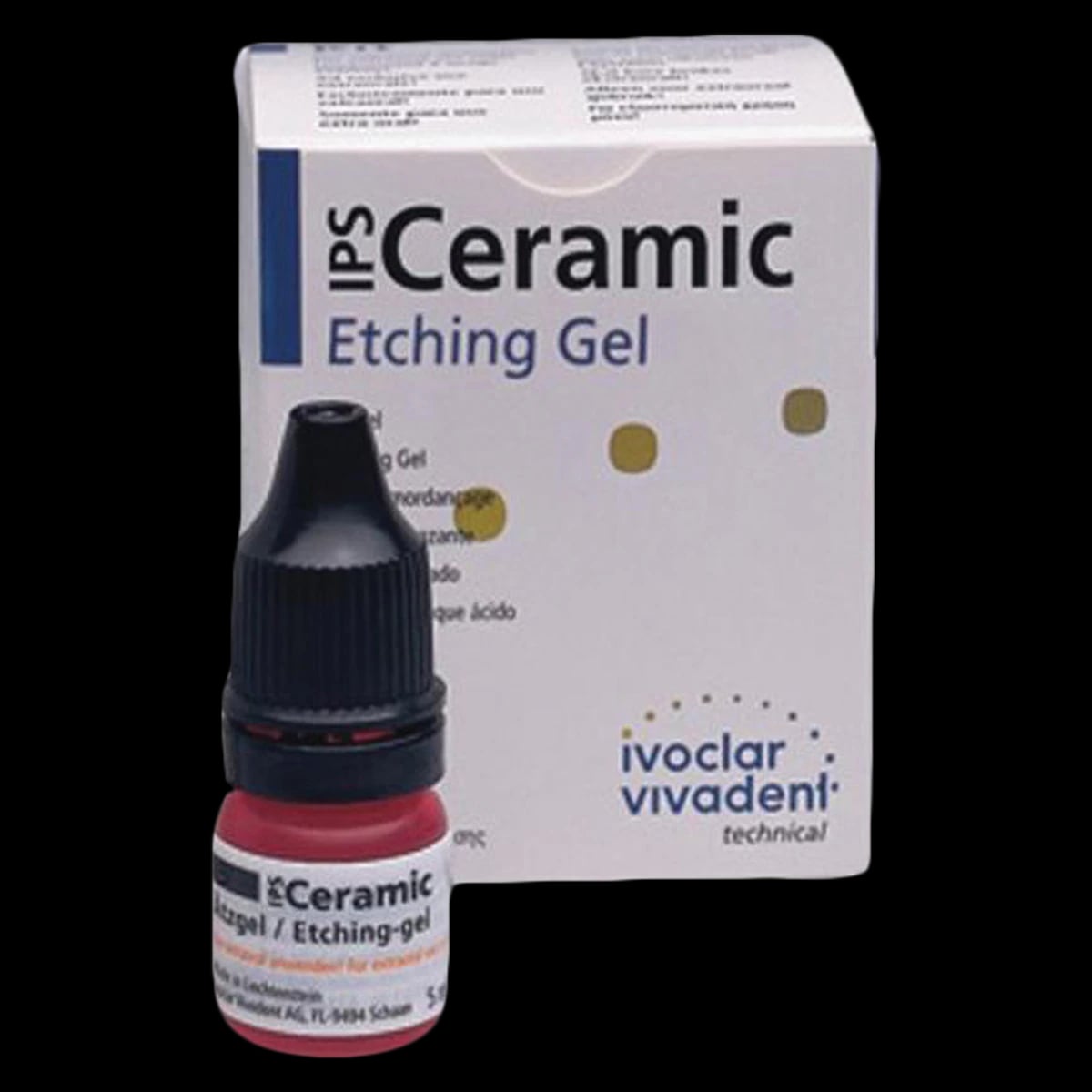 IPS Ceramic Etching Gel, 5% Hydrofluoric Acid, 5 mL Bottle, 531548