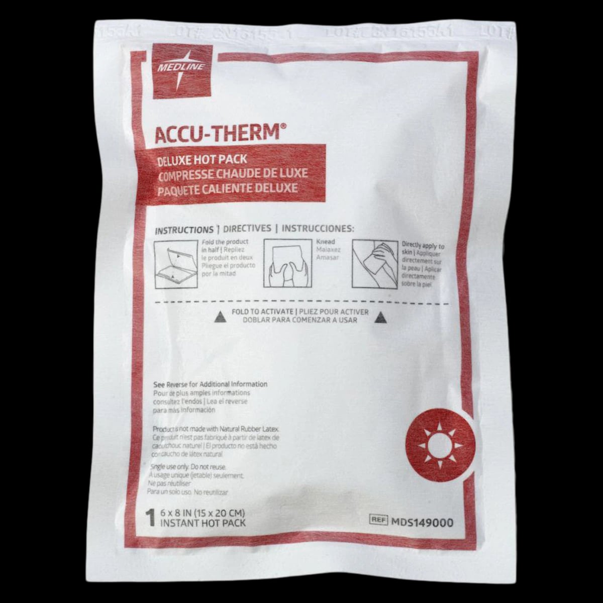 Medline Deluxe Instant Hot Pack, Paper Cover, 6x8"