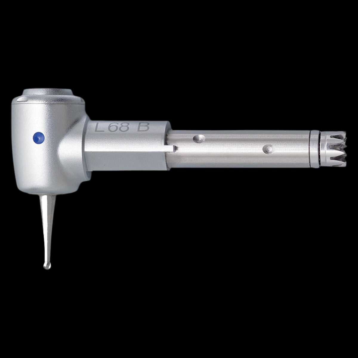 KaVo INTRA LUX Attachment Head, L68 B Latch Head, 1:1 Transmission, Blue, Push Button Autochuck