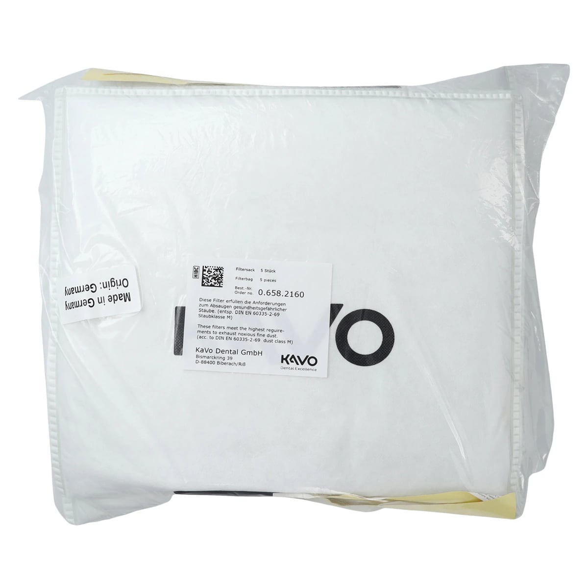KaVo SMARTair Mobile Filter Bags, Pack of 5