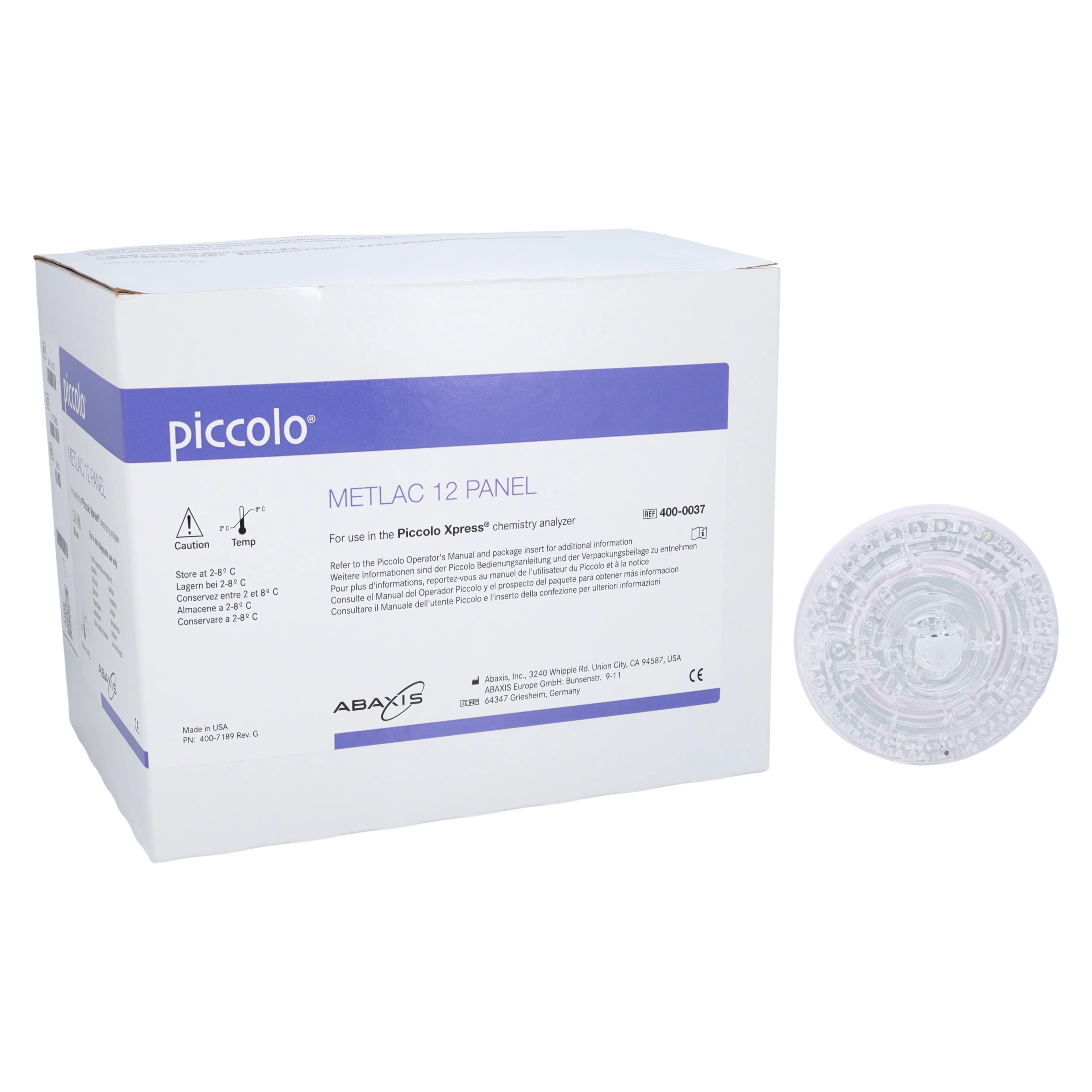 Piccolo Xpress MetLac 12 Reagent Disc, Moderately Complex, 10/Box