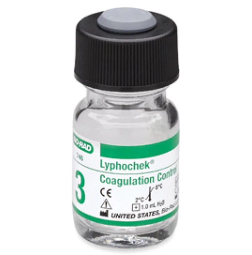 Bio-Rad Lyphochek Coagulation Control Level 3, Lyophilized, 12 x 1 mL, 12/Box