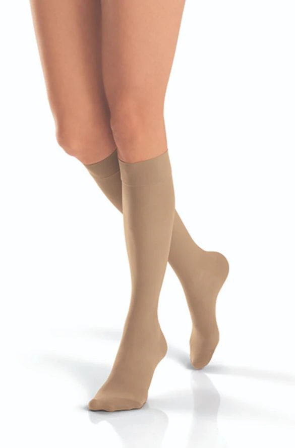 BSN Medical UltraSheer Compression Stocking, Knee High, Closed Toe, XL, Beige