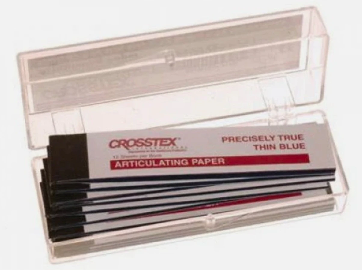 Crosstex Articulating Paper XX-Thin Blue, 32 Microns, 12 Sheets/Book, 12 Books/Box, TPXXT