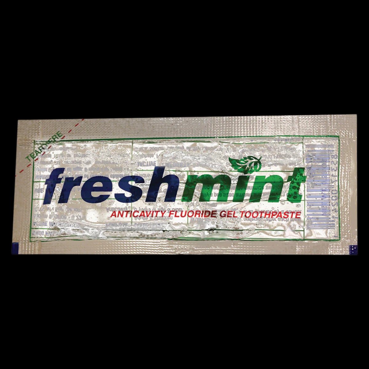 Freshmint Clear Gel Toothpaste Packet, Single Use Anticavity Fluoride, Mint, 0.28 oz, 1000/Case