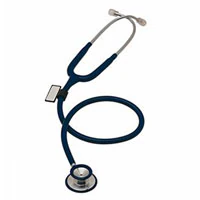 Tech-Med Basic Dual Head Stethoscope, Red PVC Tubing, Each