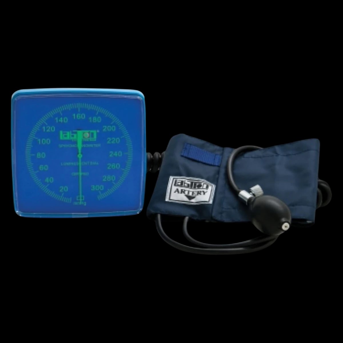 Labtron Accumax Aneroid Sphygmomanometer, Blue, Latex Arm Cuff, 6" Dial Display, Each