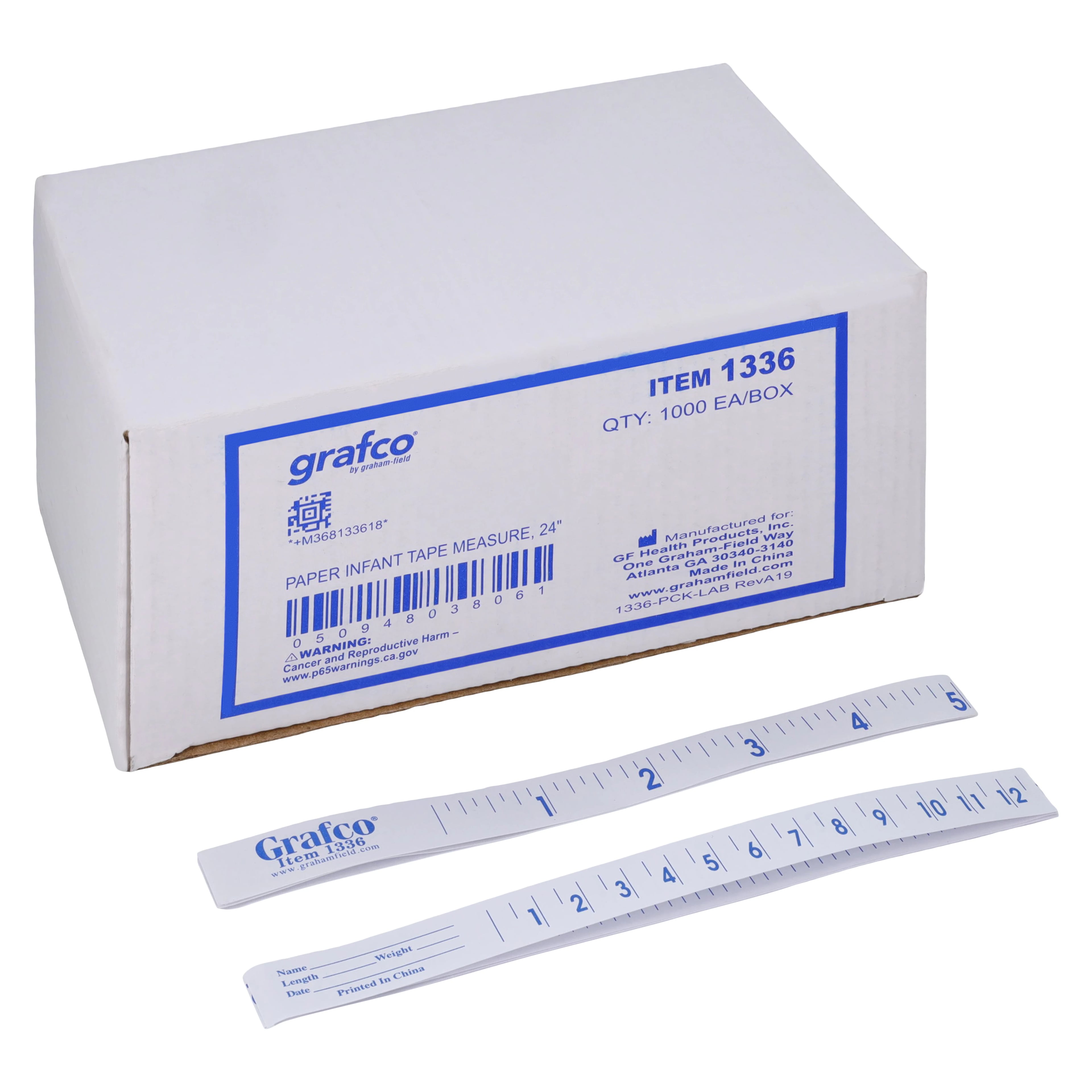 Graham-Field Paper Measuring Tape, 24 in, 1000/Case