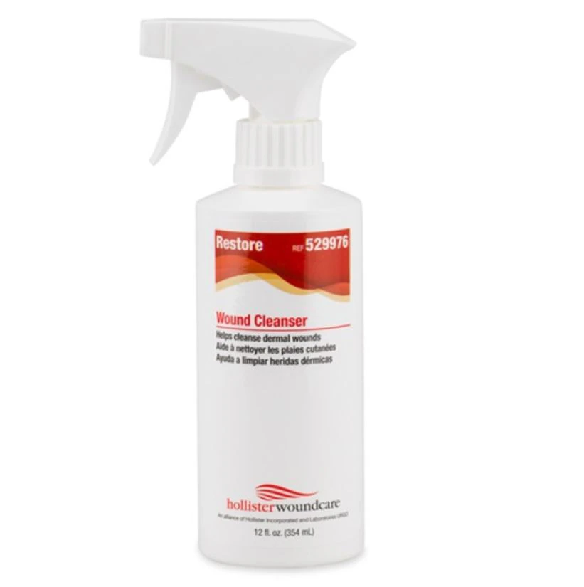Restore Wound Cleanser Spray, 12 oz, Pluronic F68/2-Phenoxyethanol, Latex-Free, 12 Bottles/Box