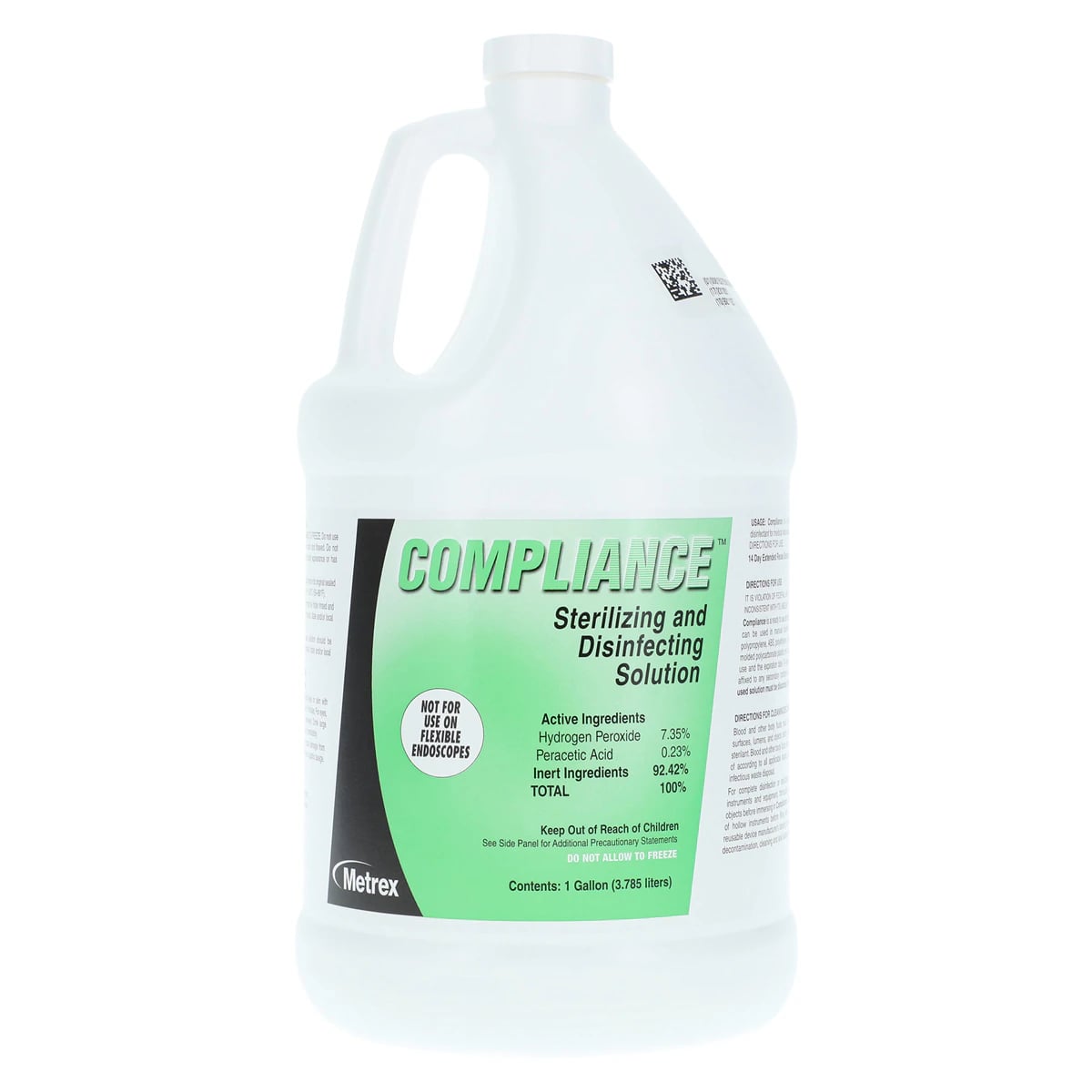 Metrex Compliance Instrument Sterilant & High-Level Disinfectant, Hydrogen Peroxide/Peracetic Acid, 1 Gallon Bottle