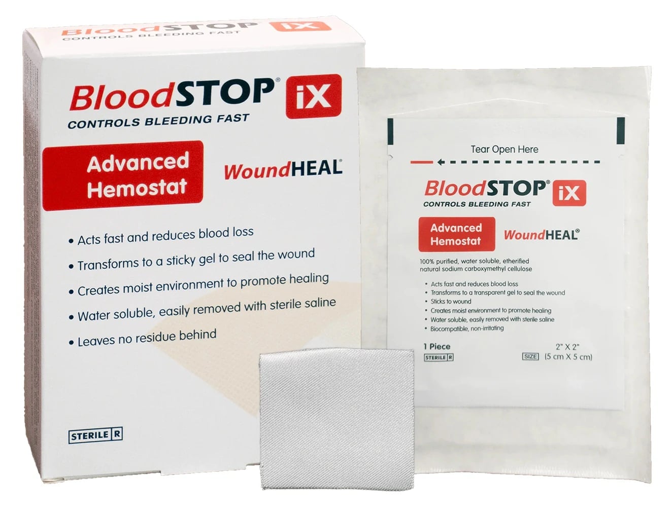 BloodSTOP iX Hemostat Dressing, Sodium Carboxymethyl Cellulose