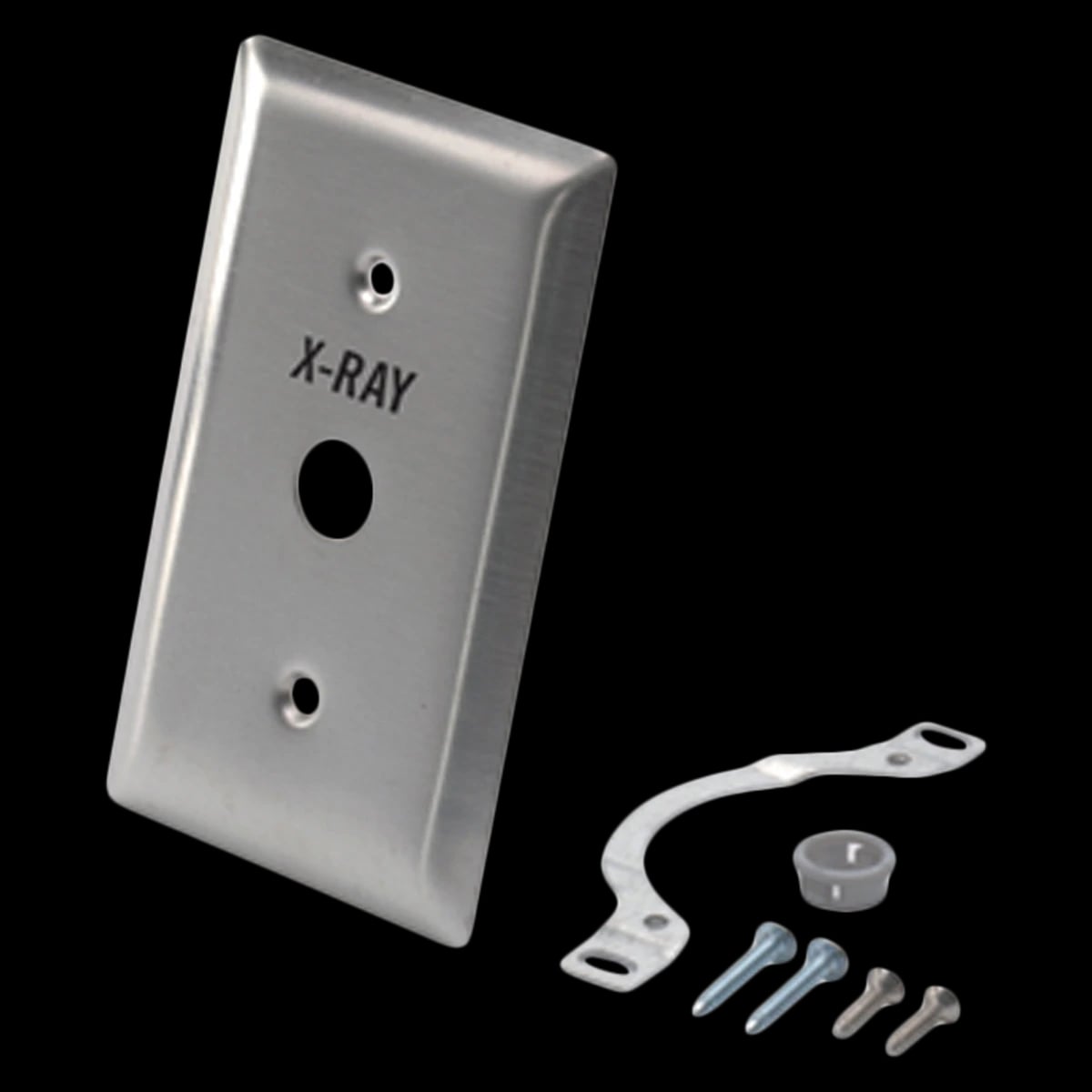 DCI International Stainless Steel X-Ray Exposure Switch Mounting Plate, 1/2" Hole, for Switch 7109, Model 8115