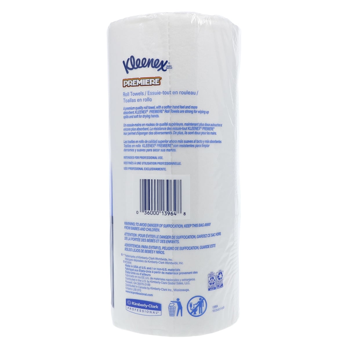 Kleenex Premiere Roll Towels, 1-Ply, 70 Sheets/Roll, 11 in x 10.4 in, White, 24 Rolls/Case, 13964