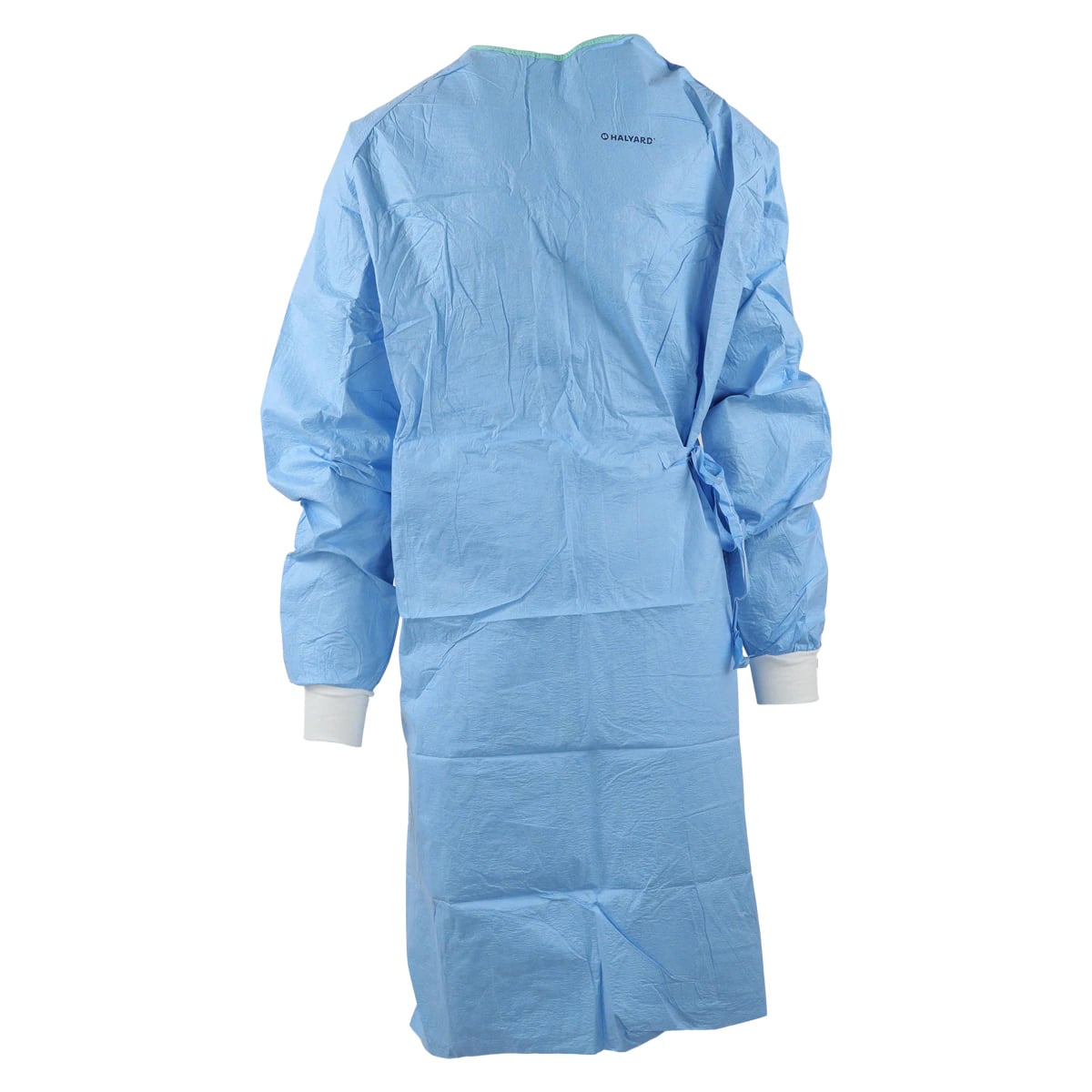 O & M Halyard Aero Surgical Gown, AAMI Level 3, Sterile, Standard/2X Large, Blue, Hook & Loop Neck, Raglan Sleeves