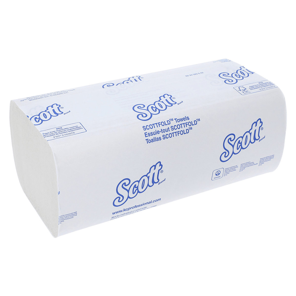 Scott Pro Scottfold Multifold Paper Towels, 1-Ply, 9.4" x 12.4", White, 175/Pack, 25 Packs/Case, 4375/Case, 01980
