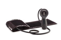 Welch Allyn DuraShock Gold Series Aneroid Sphygmomanometer, Adult Cuff Size 12, Black/Gray, Latex-Free