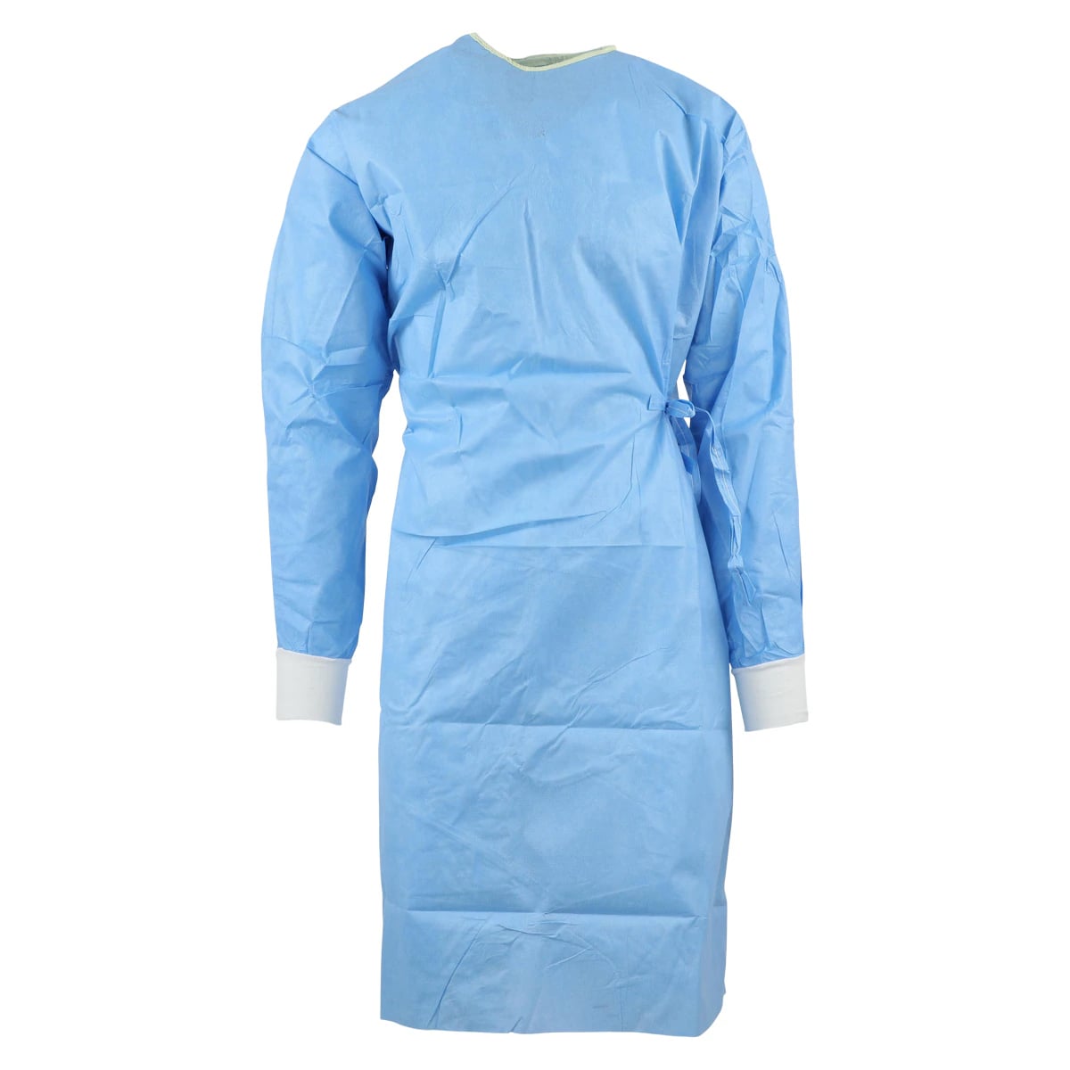 O & M Halyard Evolution 4 Disposable Non-Reinforced Surgical Gown, SMS Fabric, Standard/X-Large, Blue/Yellow Neckband, Set-In Sleeves with Towel, 32/Case