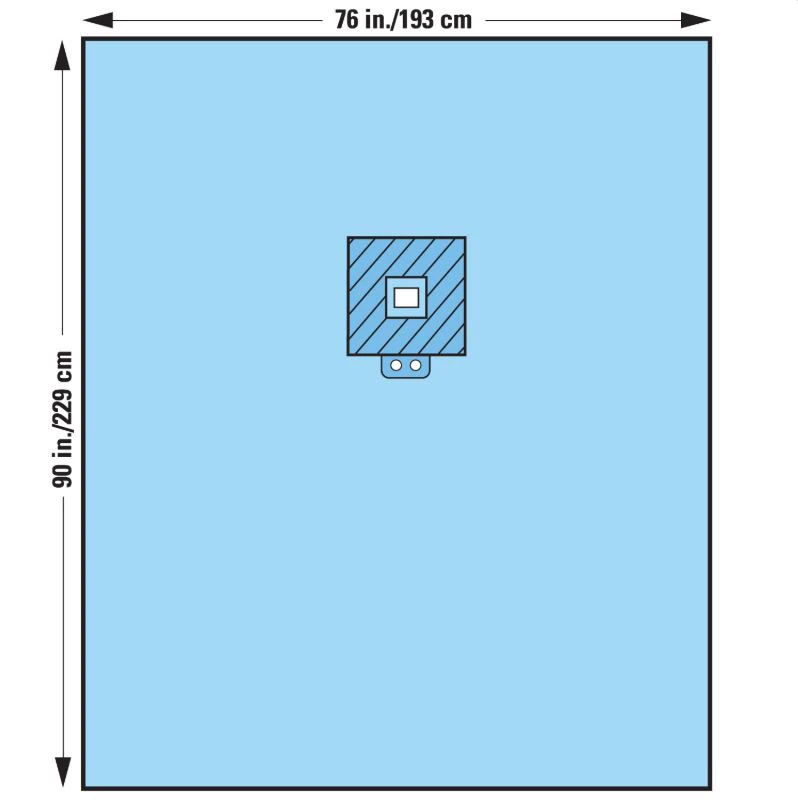 Halyard EENT Split Sheet, Sterile, Fenestrated, 76" x 90"