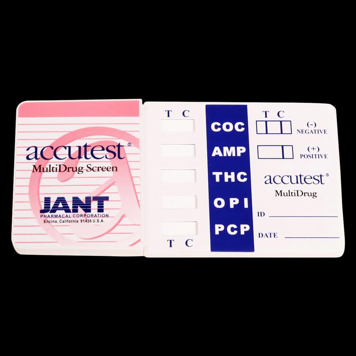 Accutest Multidrug Screen Dip Card Test Kit, 5 Panel (AMP/COC/OPI 2000/PCP/THC), 25/Box