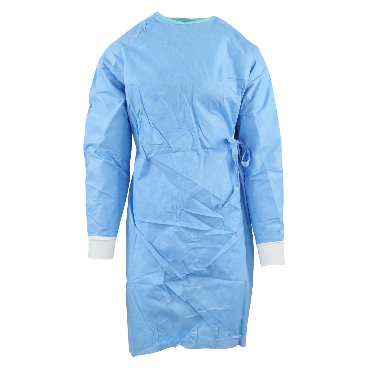 O & M Halyard Ulta Reinforced Surgical Gown, SMS Fabric, Sterile, Small, Blue/Green, Hook & Loop Neck, Raglan Sleeves with Towel, 30/Case