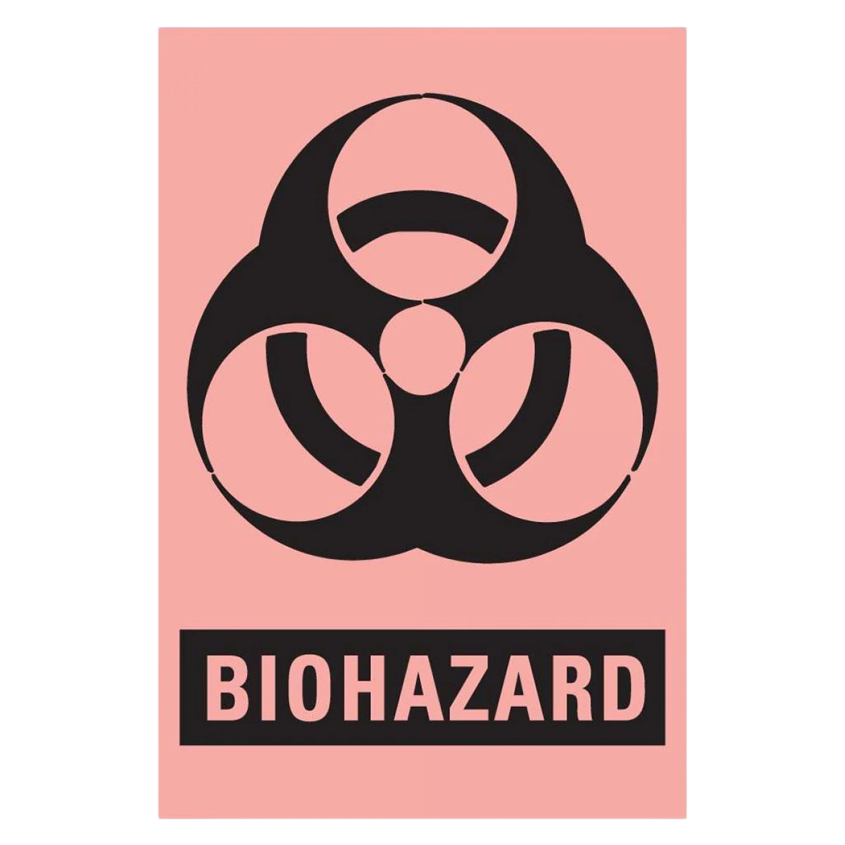 Precision Dynamics Corp Biohazard Labels, 3x2", 500/Roll, 500/Box