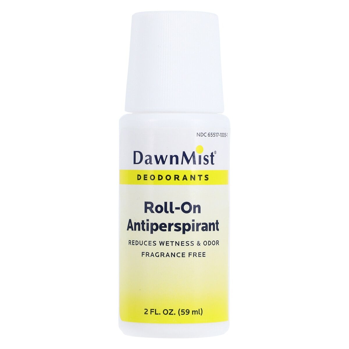 DawnMist Roll-On Deodorant, Unscented, 2 oz, 96/Case