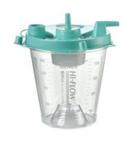 Hi-Flow Suction Canister 800cc, Green Lid, 70/Box