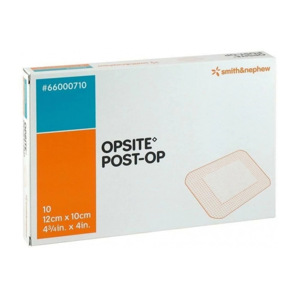 Opsite Post-Op Dressing, Polyurethane Film, Sterile, Adhesive, Low Adherent, Transparent, Absorbent, 4-3/4" x 4"