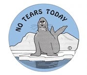 Shamrock No Tears Today Label, 1-3/4" Diameter, 200/Roll