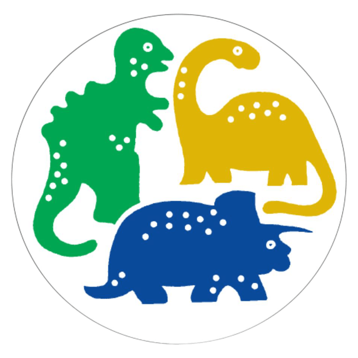 Shamrock Dinosaurs Pediatric Award Stickers, White, 1-3/4" Diameter, 200/Roll