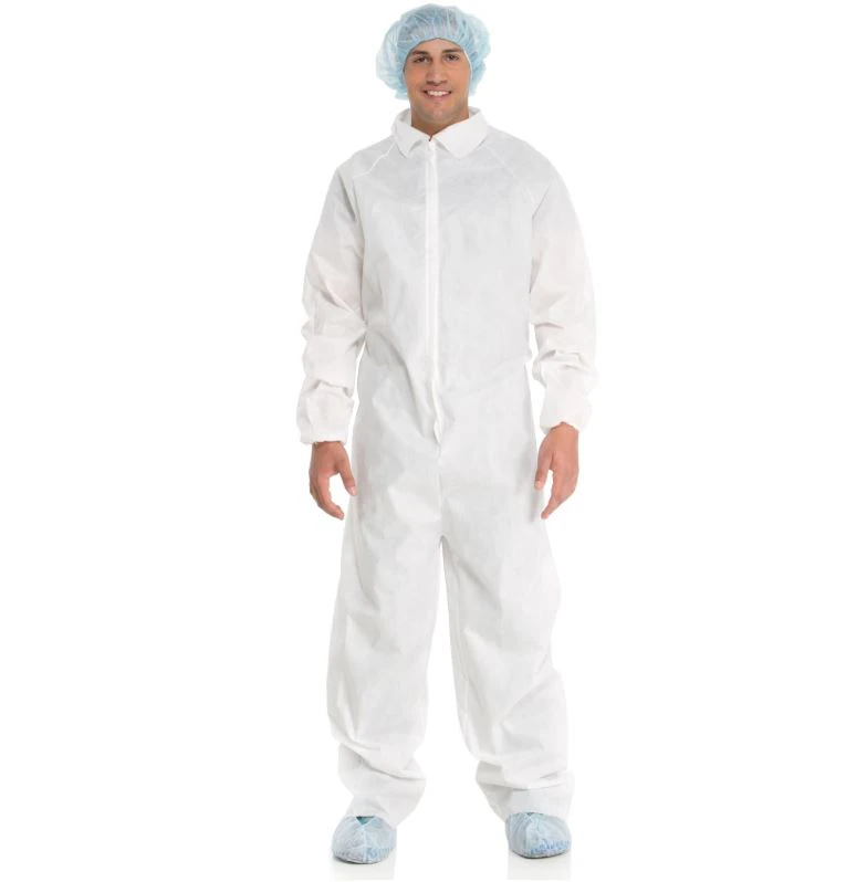 Halyard Coveralls, Disposable Staff Coverall, 3-Layer SMS, White, Large, Long Sleeves, 24/Case