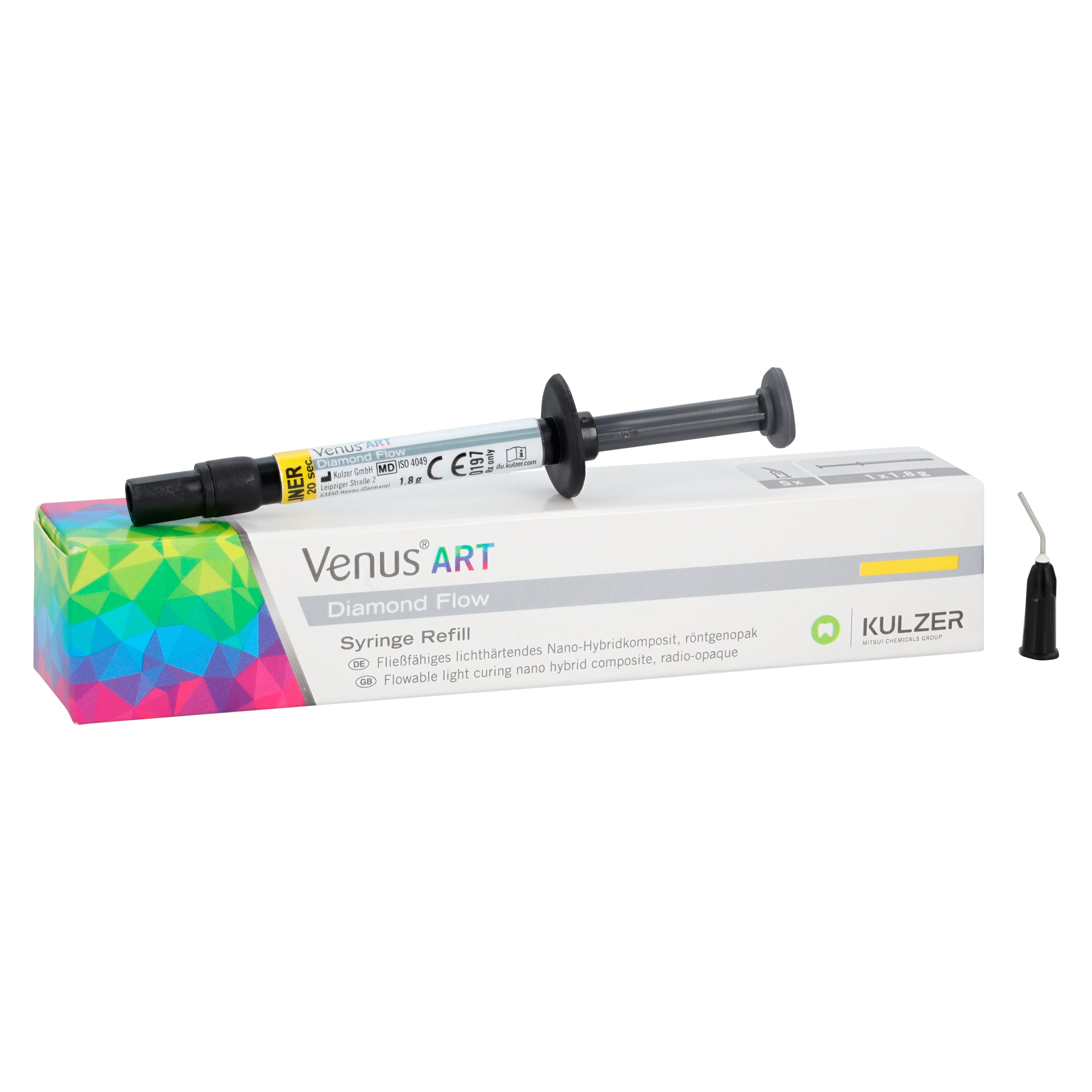 Venus Diamond Flow Flowable Composite, Light-Cure, Syringe Refill, Baseliner Shade, 1.8 g, 1/Pk, 66041052