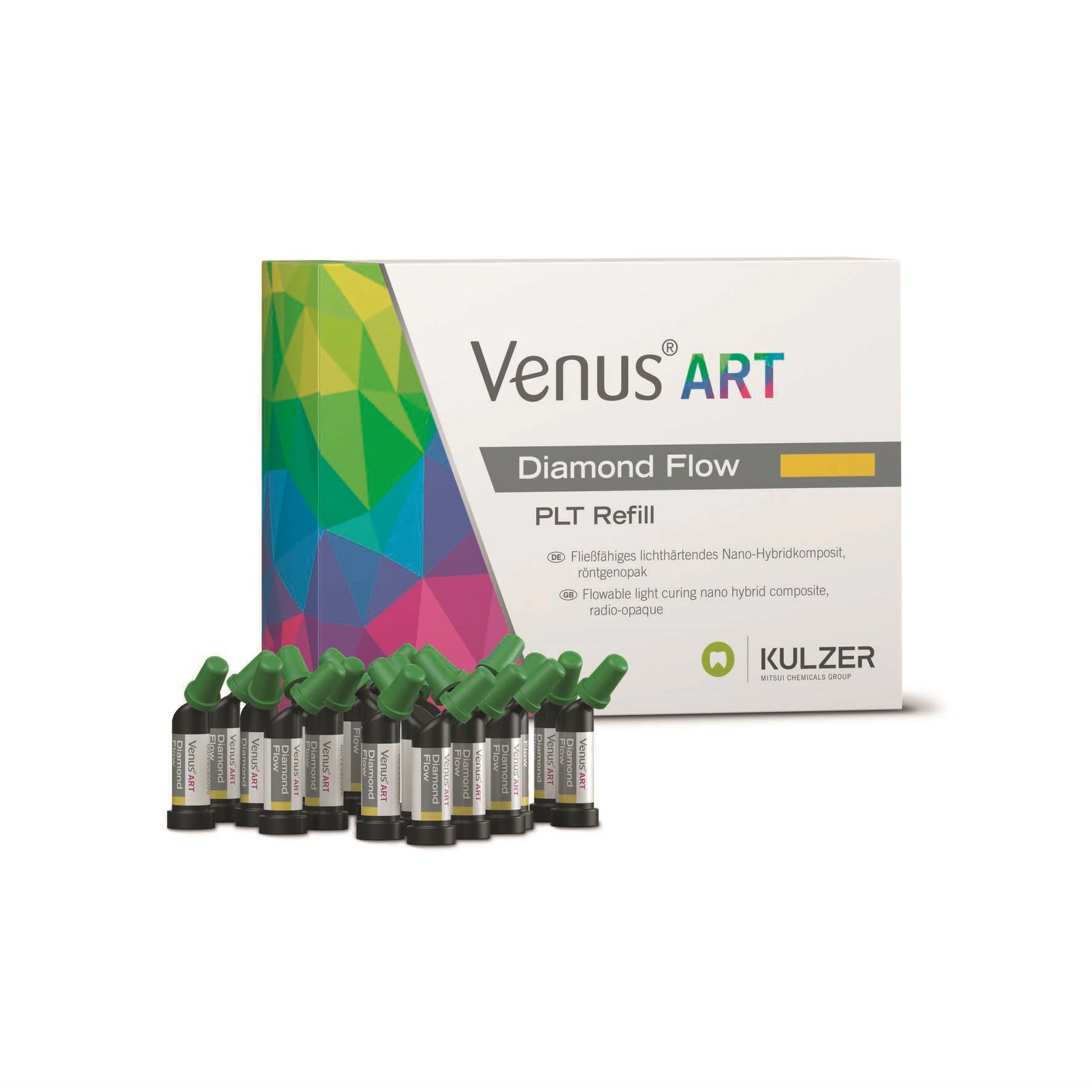 Venus Diamond Flow Flowable Composite, Clear (CL), 0.2 g Unidose Tips, Refill Pack of 20, 66040377