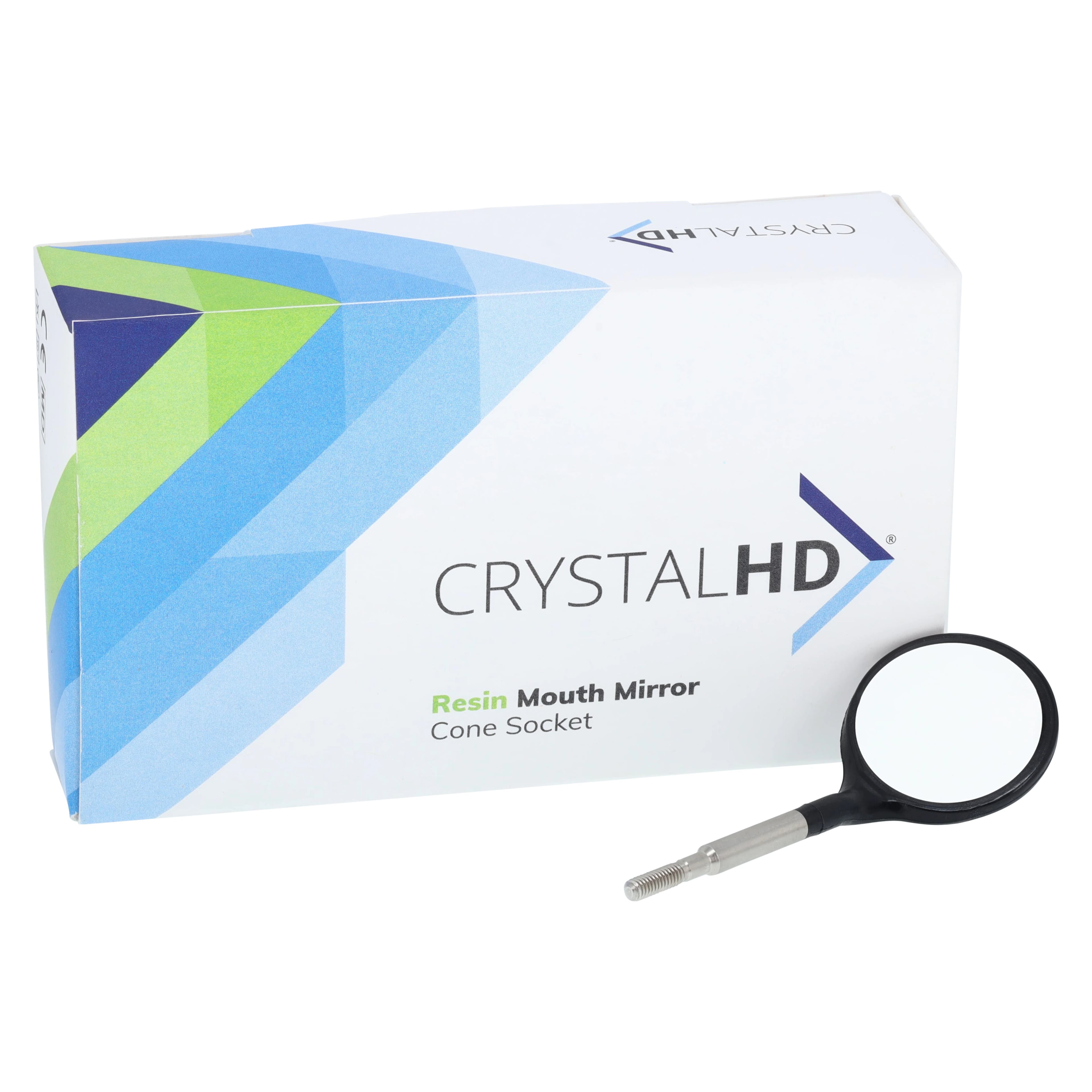 Zirc Crystal HD® #5 Black Resin Mouth Mirror Screw-On Heads, Cone Socket, 12/Pk, 50Z372K