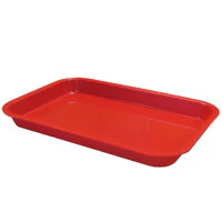 Zirc Red Mini Tray, Flat Setup, 9-3/8" x 6-3/8" x 7/8", Autoclavable, 20Z101-M