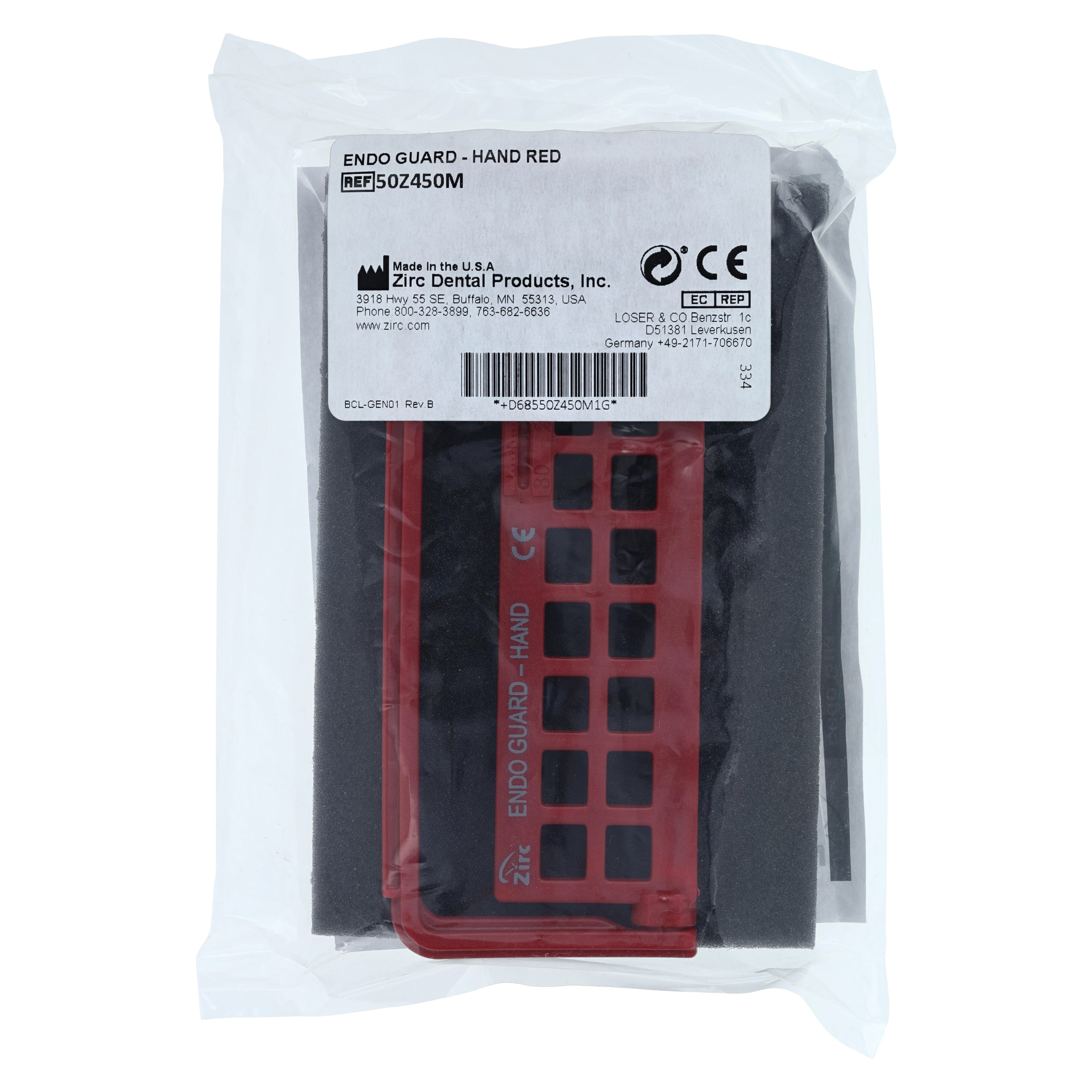 Zirc Steri-Endo Guard Hand Organizer, Red, Holds 16 Files/Reamers, 50Z450-M
