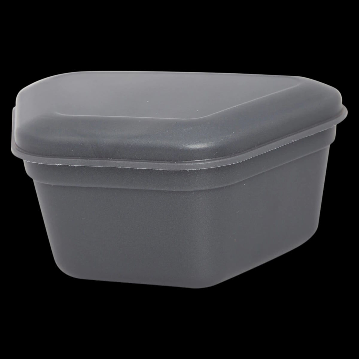 Zirc Dental Gray Denture Box, One-Piece Construction, Solid Locking Mechanism, 4-3/8" x 3-3/8" x 2", Pack of 12, 30R800I