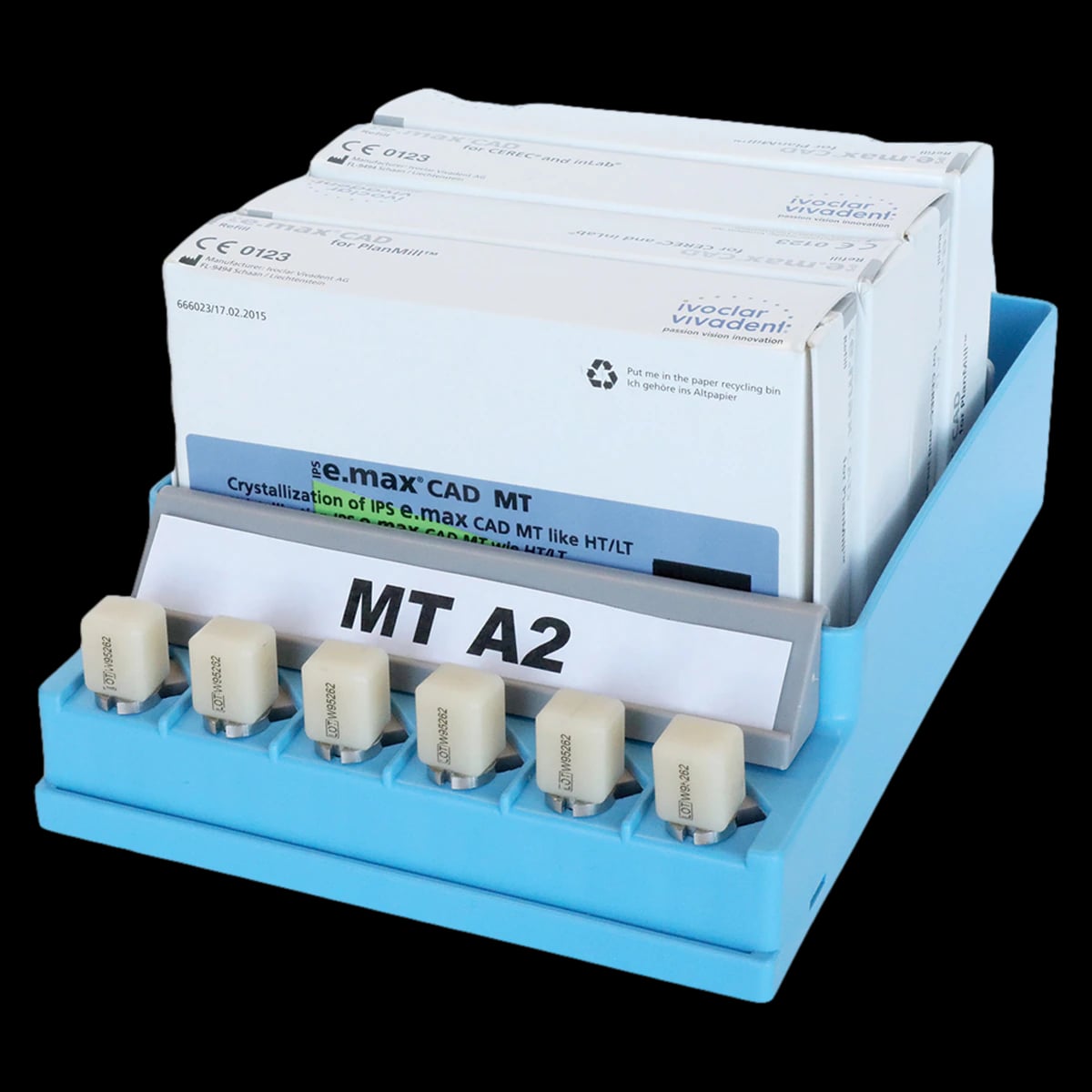 Zirc CAD/CAM Block Organizer, Neon Blue, 50Z417N
