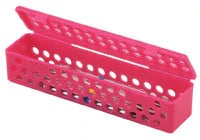 Zirc Steri-Container Standard, Neon Blue, 8-1/8" x 1-7/8" x 1-7/8", Holds 10-14 Instruments, 50Z900N