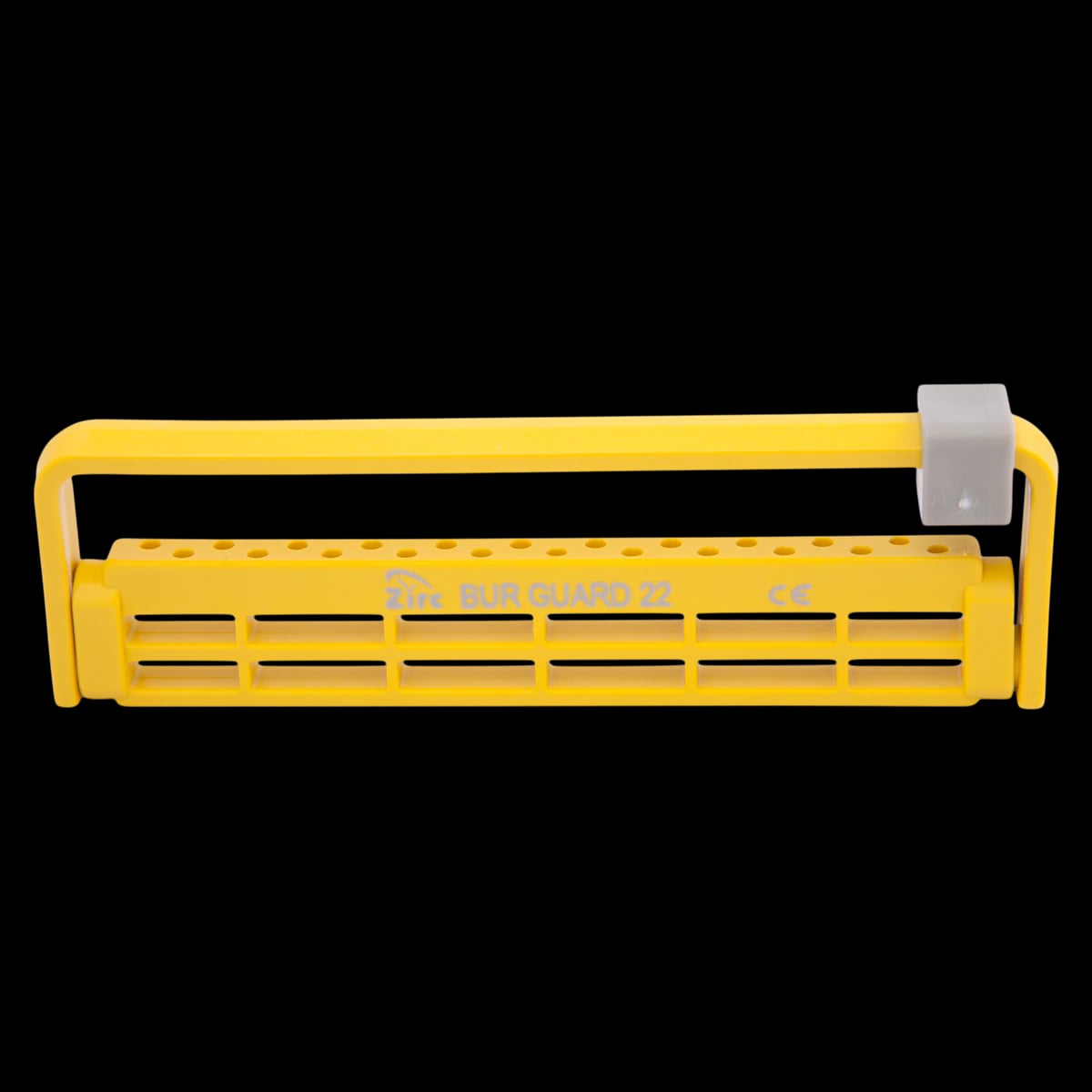 Zirc Dental Steri-Bur Guard 22-Hole, Neon Yellow, Antimicrobial, 50Z410-O