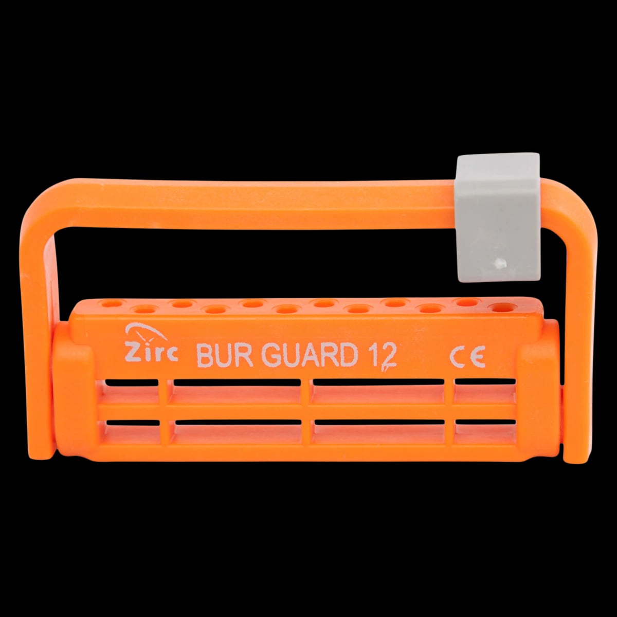 Zirc Steri-Bur Guard, 12-Hole, Neon Orange, 50Z406Q