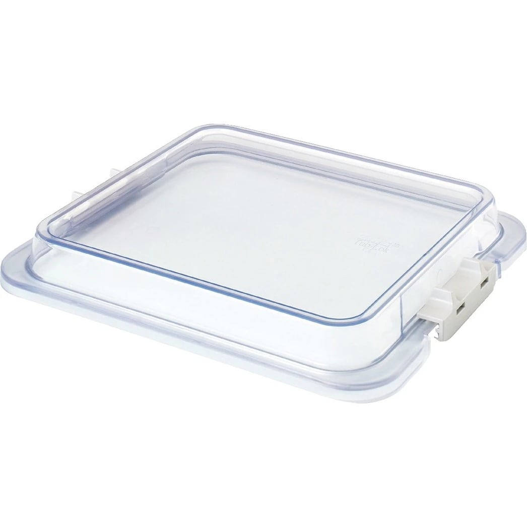 Zirc Safe-Lok® Locking Procedure Tub Cover, Clear, 12 5/8"L x 11 1/4"W x 1 7/16"H, 1/Pk, 20Z459