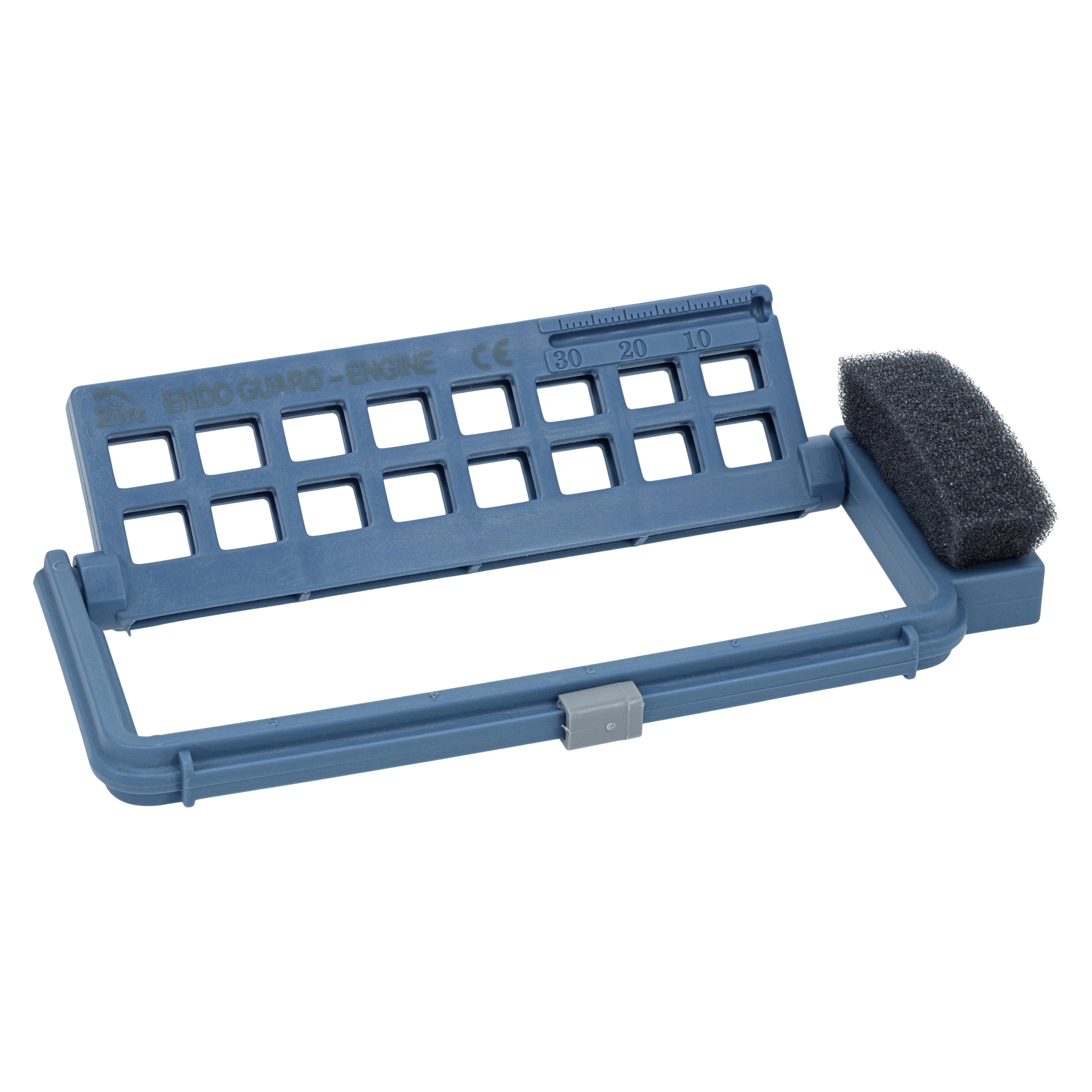 Zirc Steri-Endo Guard Engine Organizer, Blue, Holds 11 Engine & 5 Hand Files, 5-3/8" x 3/8" x 2-3/16", 1/Pk, 50Z452B
