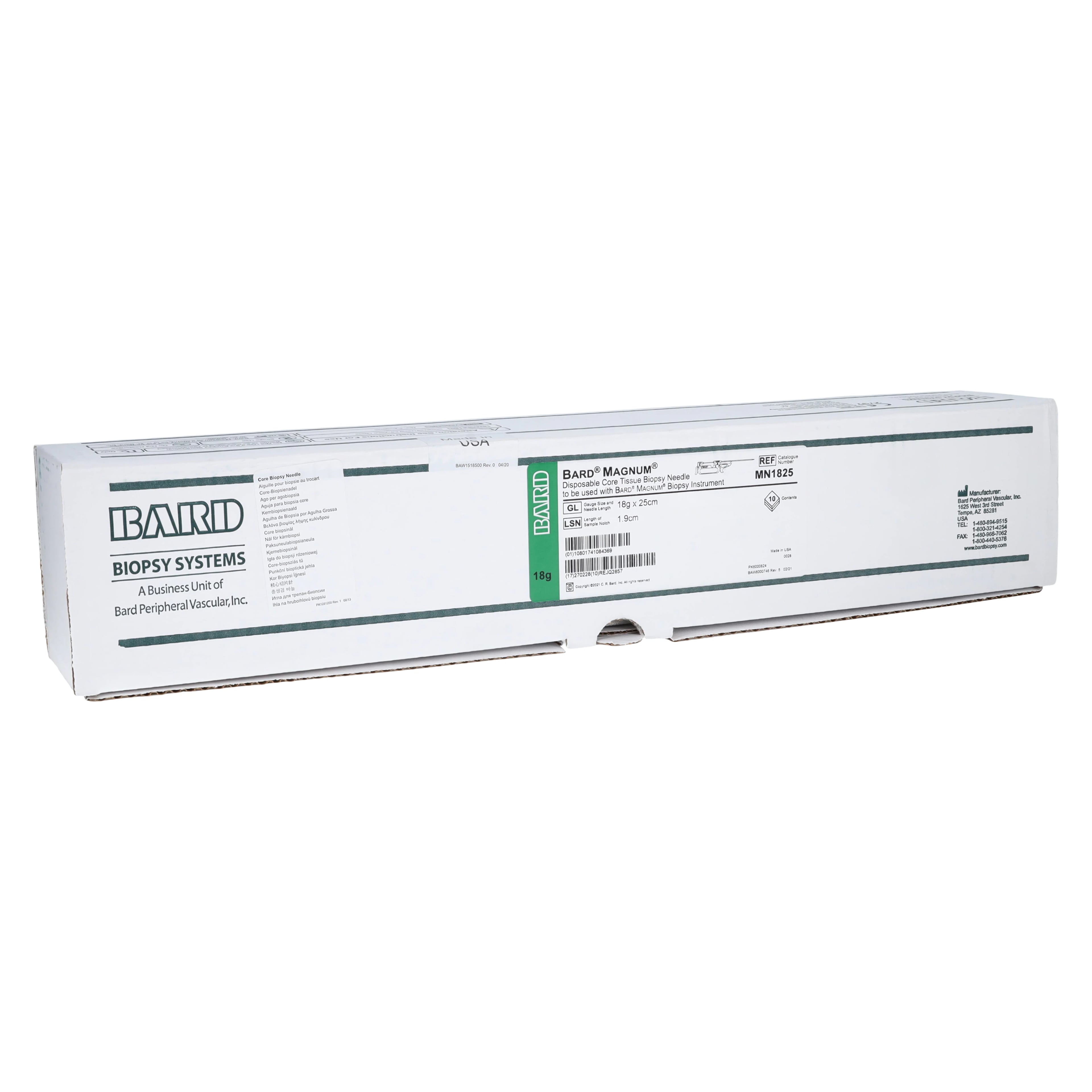 Bard Magnum Biopsy Needle, 18G x 25cm, Sharp Trocar