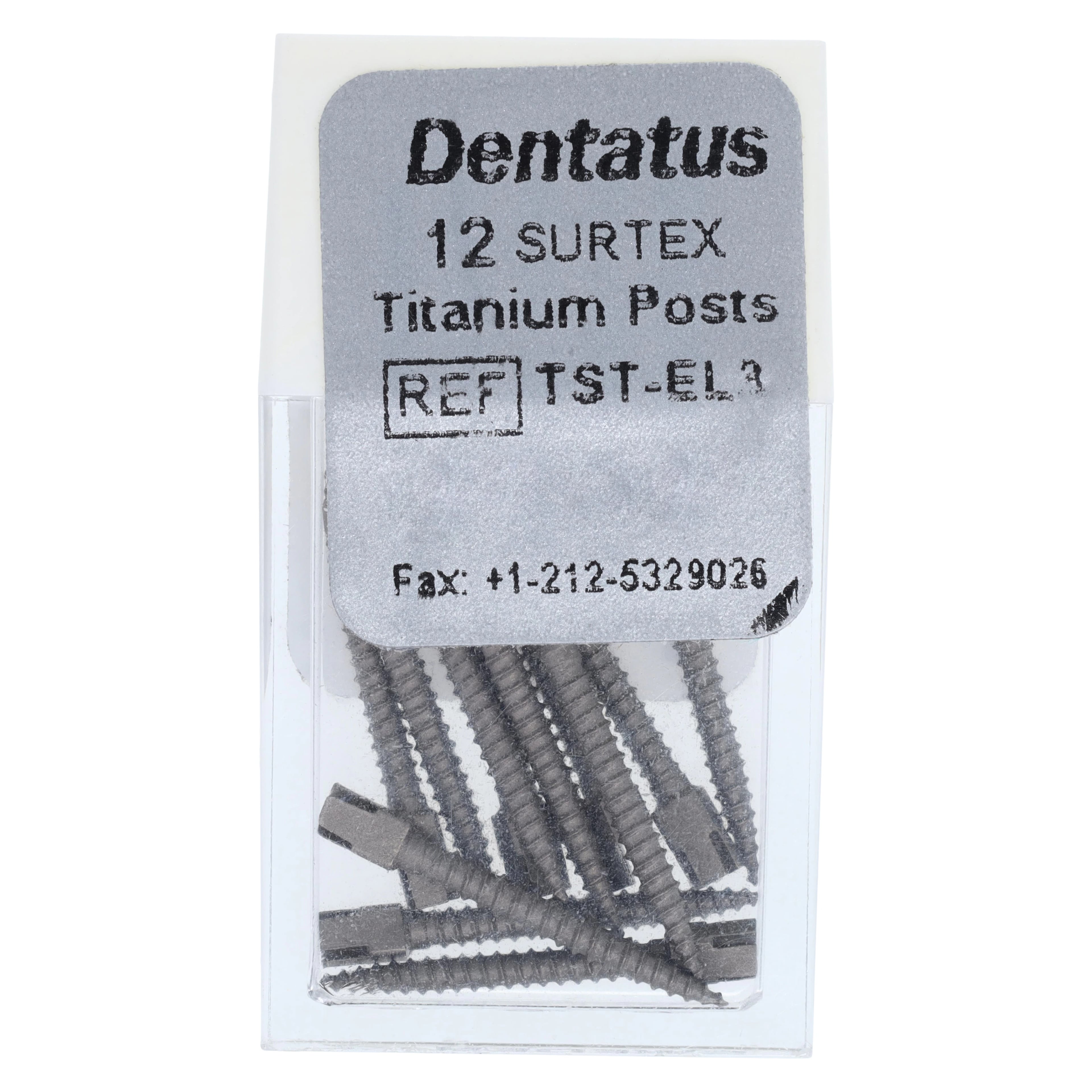 Dentatus Surtex Classic Surface-Treated Titanium Post Refill, Extra Long, 1.35 mm Diameter, 14.2 mm Length, 12/Pkg, TST-EL3