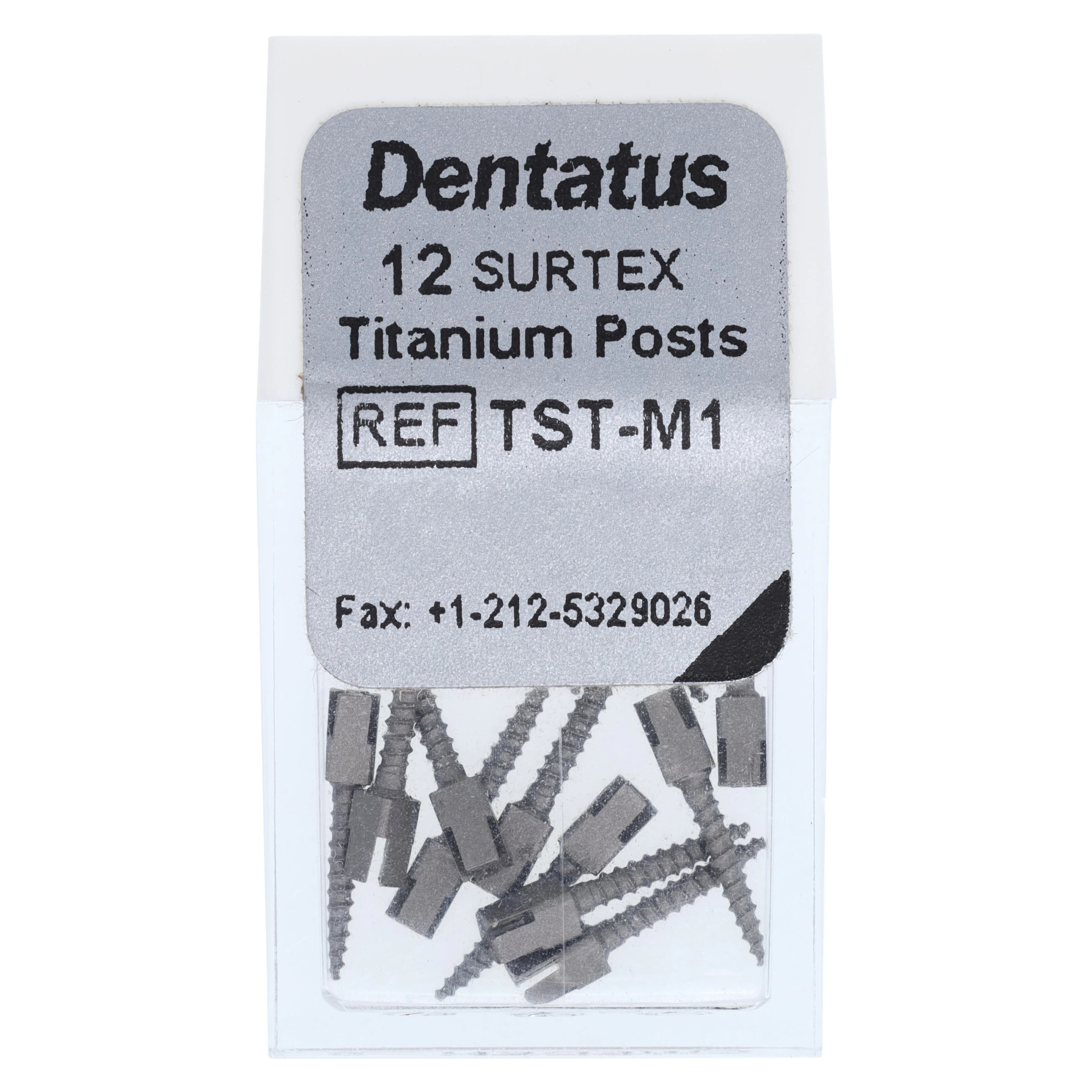 Dentatus Surtex Classic Titanium Post Refill, Medium 1 (M1), 1.05 mm x 9.3 mm, 12/Pack, TST-M1