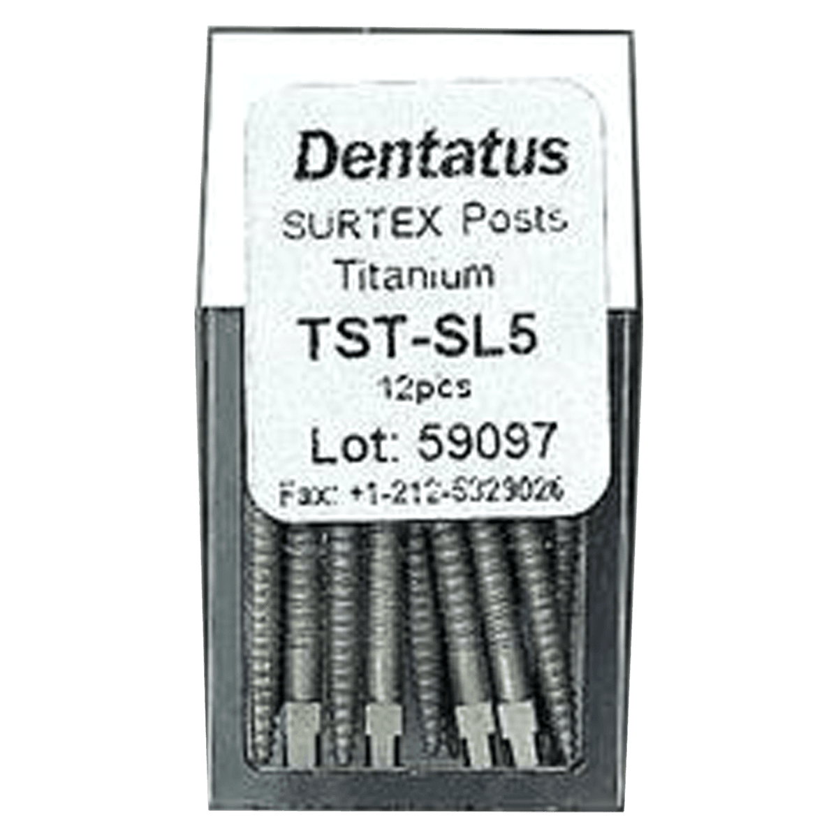 Dentatus Surtex Classic Surface-Treated Titanium Post Refill, Super Long, 1.65 mm Diameter, 17 mm Length, 12/Pkg, TST-SL5