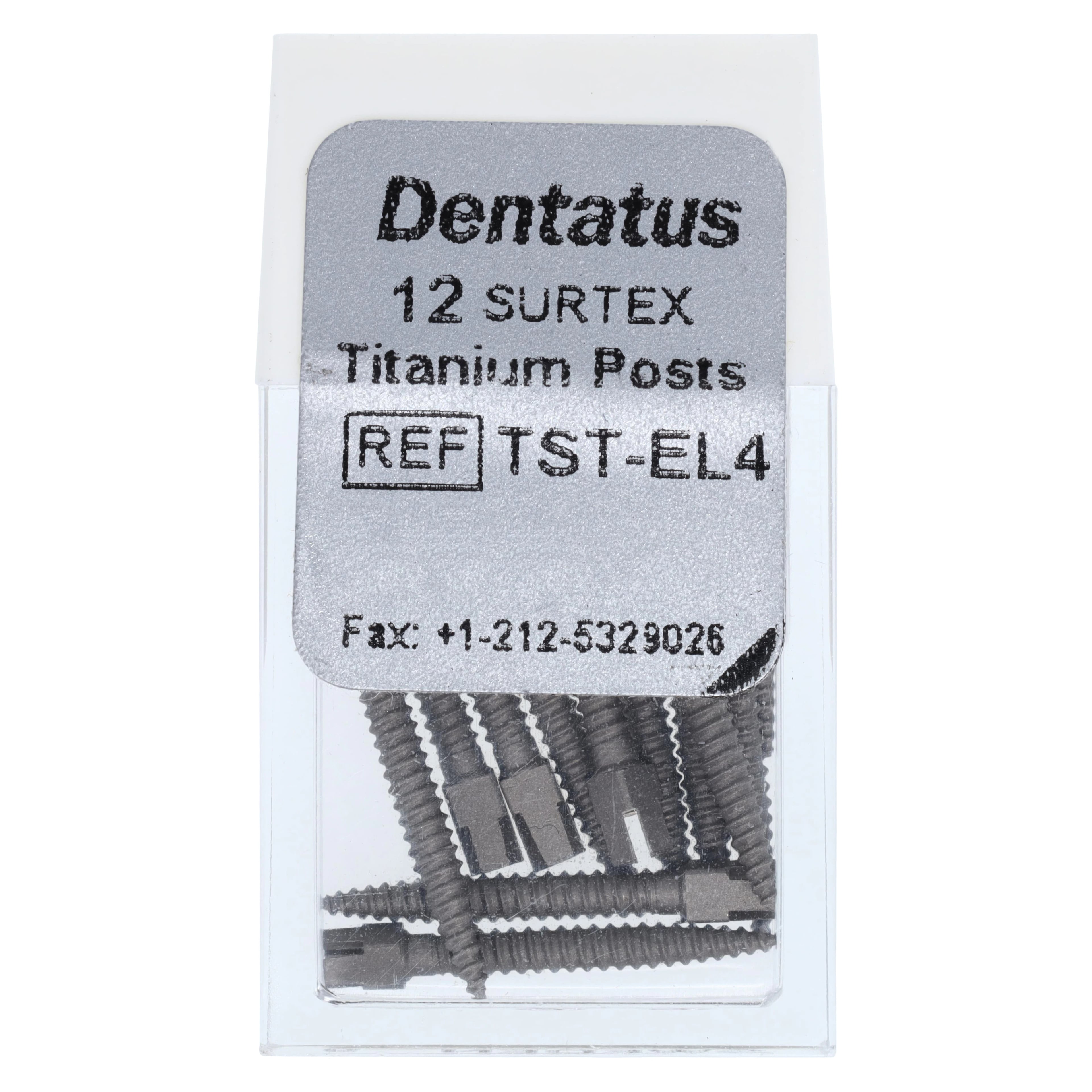 Dentatus Surtex Classic Surface-Treated Titanium Post Refill, Extra Long, 1.50 mm Diameter, 14.2 mm Length, 12/Pkg, TST-EL4