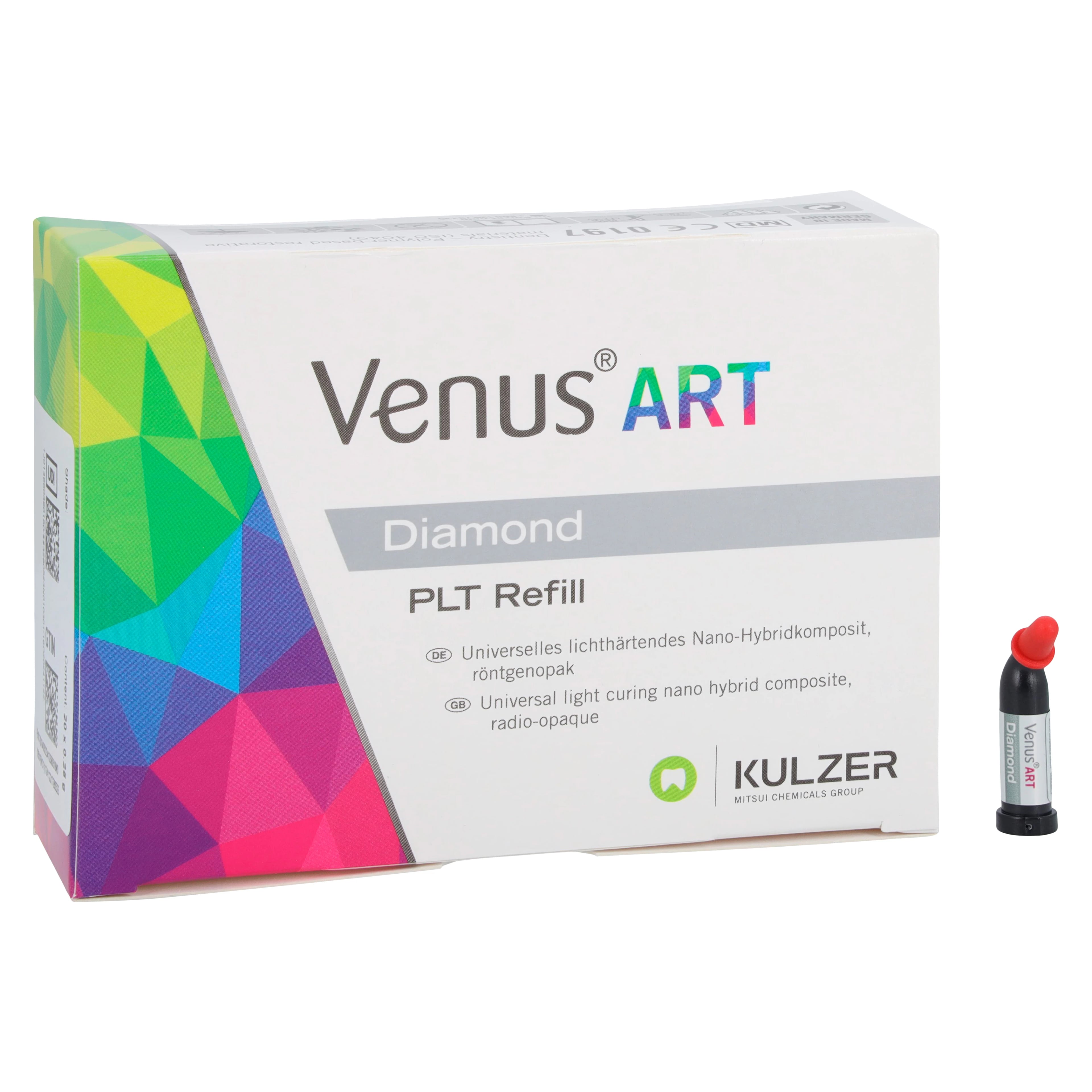 Venus Diamond Nanohybrid Universal Composite, PLT Refill, Shade D3, 0.25 g, 10/Pk, 66039020