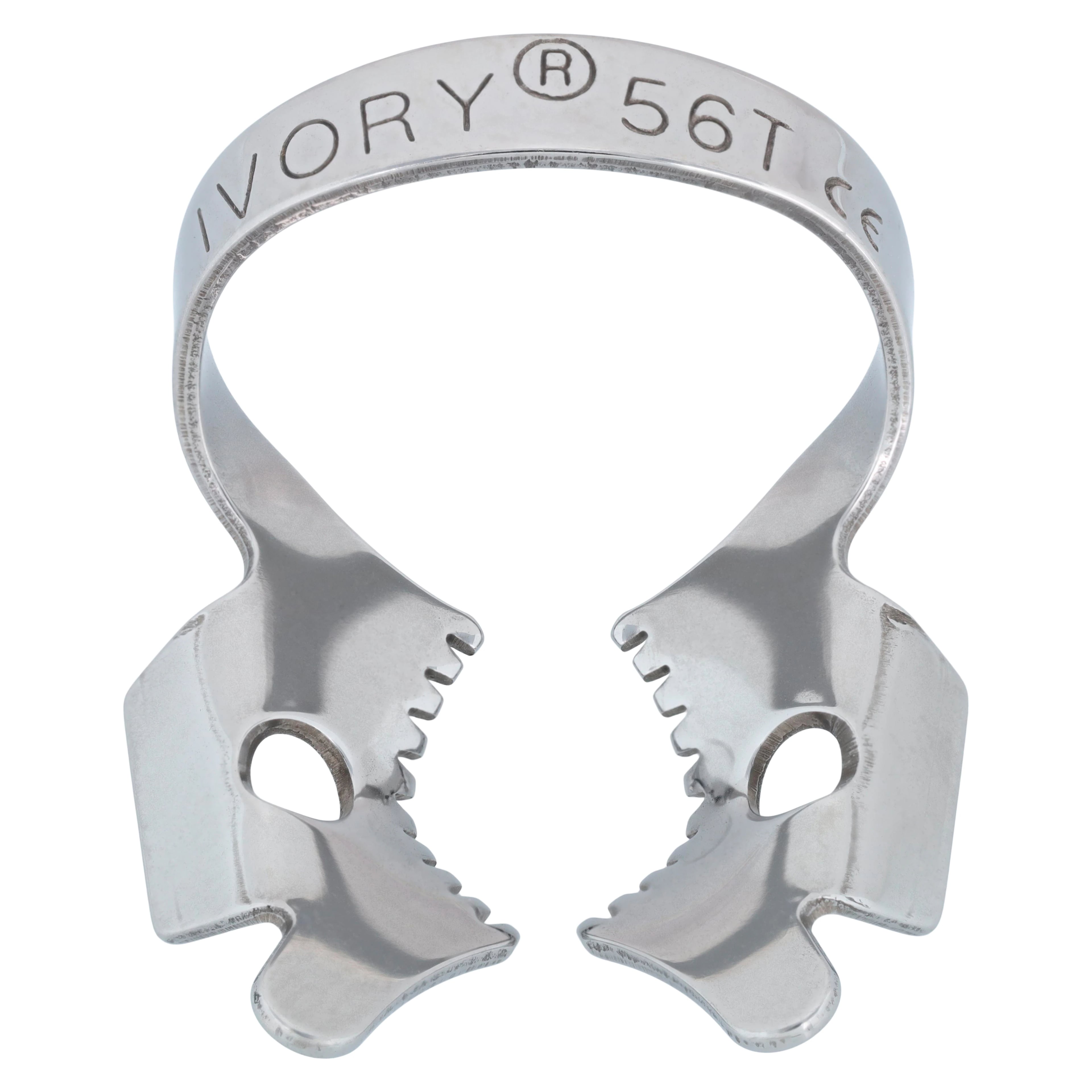 Ivory Tiger Rubber Dam Clamp, #56T, Winged, Regular Molar, Stainless Steel, 1/Box, 50057853